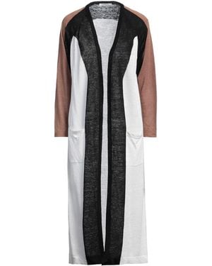 Kangra Ivory Cardigan Linen - Black