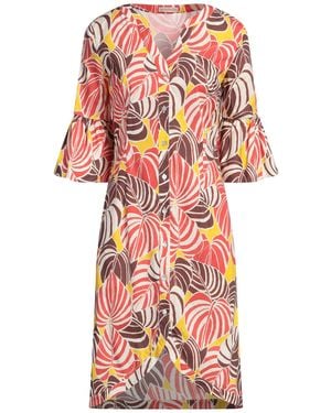Camicettasnob Midi Dress Cotton, Elastane - Red