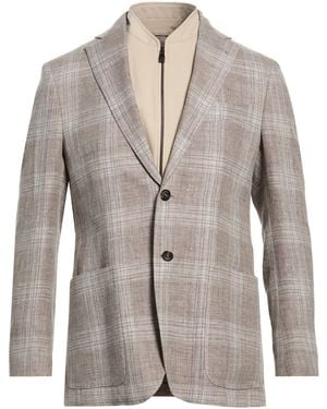 Corneliani Blazer Linen, Virgin Wool - Grey