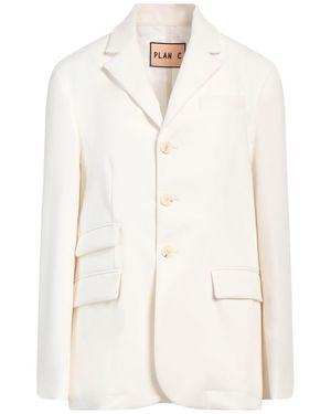 Plan C Blazer Cotton - White