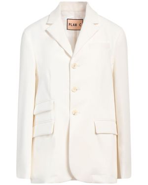 Plan C Blazer Cotton - White