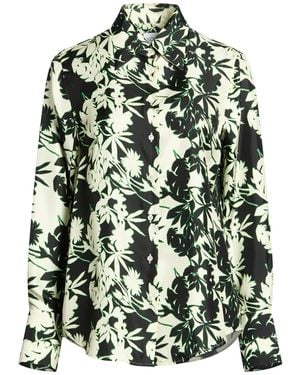 Sara Roka Cream Shirt Silk - Green