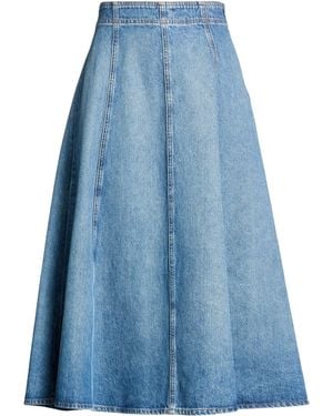 Ulla Johnson Denim Skirt Cotton, Recycled Cotton - Blue