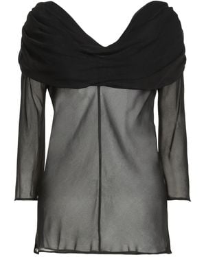 Semicouture Top Acetate, Silk - Black