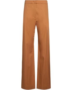 Eleventy Camel Trousers Cotton, Elastane - Brown