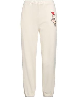 Love Moschino Ivory Trousers Cotton - White