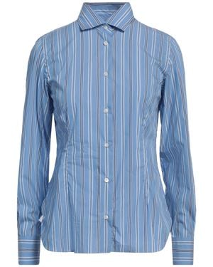 Barba Napoli Azure Shirt Cotton, Polyester, Elastane - Blue
