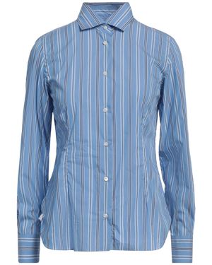 Barba Napoli Azure Shirt Cotton, Polyester, Elastane - Blue