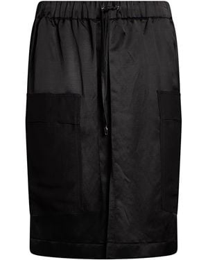 Moorer Mini Skirt Viscose, Linen - Black