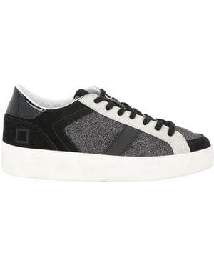 Date Sneakers Leather, Textile Fibers - Black