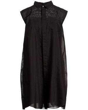 Sacai Mini Dress Polyester, Cotton - Black