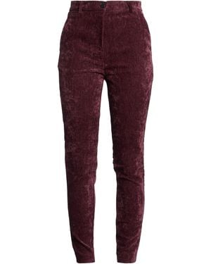 ViCOLO Burgundy Pants Acetate, Viscose - Purple
