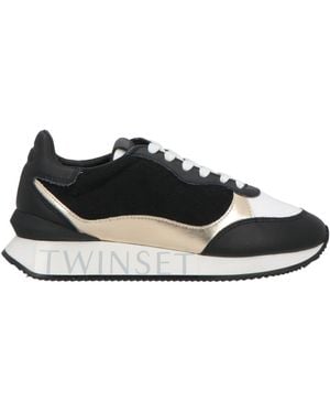 Twinset Sneakers Polyester, Polyurethane, Cow Leather - Black