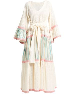 FLORA SARDALOS Ivory Maxi Dress Cotton - White
