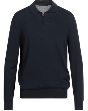 Kiton Diamante Midnight Sweater Wool - Blue