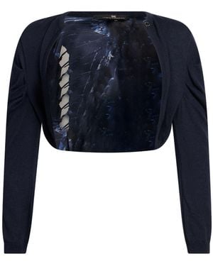Elisabetta Franchi Wrap Cardigans - Blue