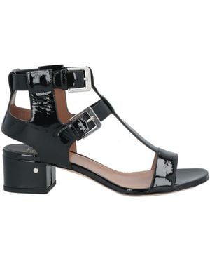 Laurence Dacade Calfskin Gladiator Buckle Sandals - Black