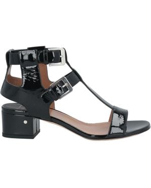 Laurence Dacade Calfskin Gladiator Buckle Sandals - Black