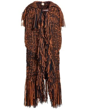 Tod's Cape Alpaca Wool, Polyamide, Wool, Cow Leather - Brown
