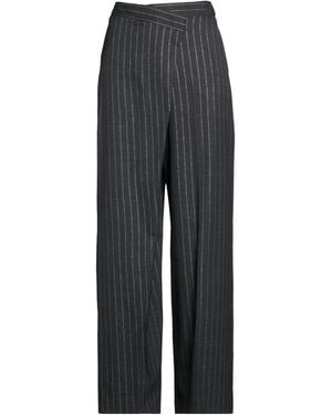 KARL LAGERFELD Charcoal Trousers Polyester, Viscose, Wool, Elastane - Grey