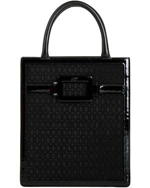 Roger Vivier Handbag Textile Fibers, Leather - Black