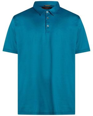 Moorer Polo Shirt Cotton - Blue
