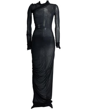 Ann Demeulemeester Maxi-Kleid - Schwarz