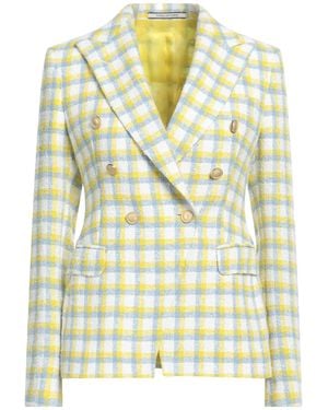 Tagliatore 0205 Blazer Polyester, Linen - Yellow