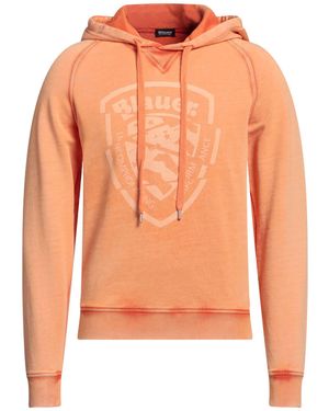 Blauer Sweatshirt - Orange