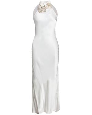Amen Ivory Maxi Dress Acetate, Silk - White