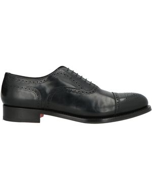 Santoni Goodyear Lace-Up Shoes Leather - Black