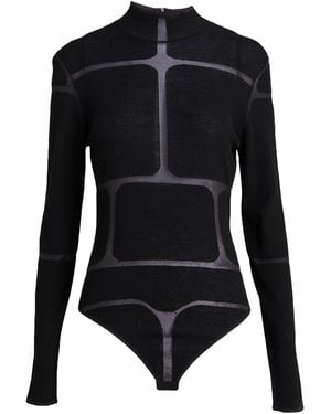 Gabriela Hearst Bodysuit Virgin Wool, Silk, Cashmere, Polyamide - Black