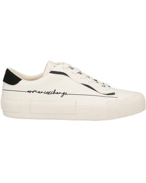 ARMANI EXCHANGE Cream Trainers Polyester, Polyurethane, Polyamide, Elastane - Natural