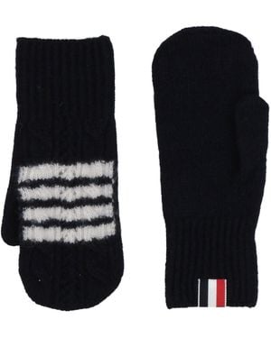 Thom Browne Midnight Gloves Virgin Wool, Silk, Cashmere - Black