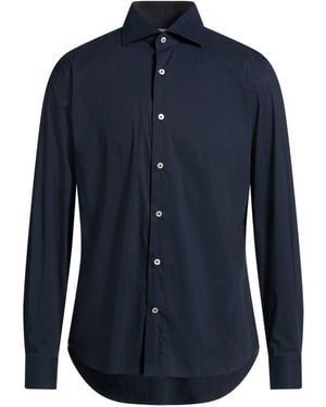 Giannetto Portofino Midnight Shirt Cotton, Polyester, Elastane - Blue
