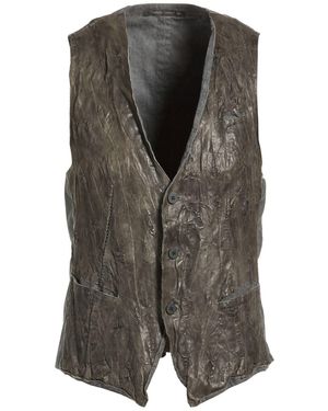 Transit Tailored Vest Lambskin, Cotton, Lyocell, Elastane - Gray