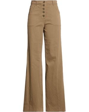 Etro Trousers Cotton, Elastane - Natural