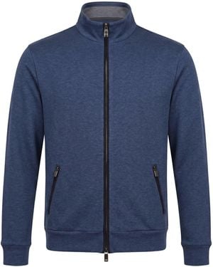 Canali Sweatshirt Cotton, Cashmere, Silk, Polyamide, Leather - Blue