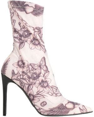 Pinko Light Ankle Boots Leather, Textile Fibers - Pink
