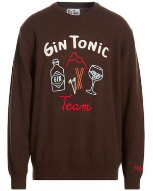 MC2 Saint Barth Dark Sweater Wool, Viscose, Polyamide, Cashmere - Brown