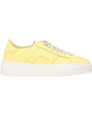 Santoni Double Buckle Sneaker Sneakers Leather - Yellow