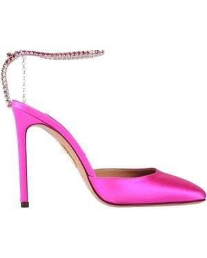 Aquazzura Fuchsia Court Shoes Textile Fibres - Pink