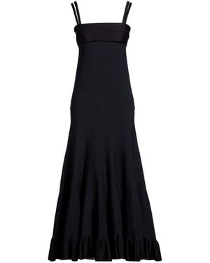 Jil Sander Maxi Dress Silk, Viscose, Polyamide, Polyester, Elastane - Black