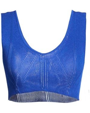 Alberta Ferretti Bright Top Viscose, Polyamide - Blue