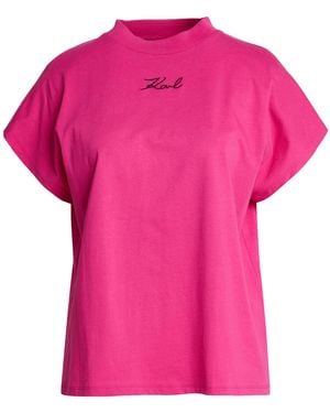 KARL LAGERFELD Fuchsia T-Shirt Organic Cotton - Pink