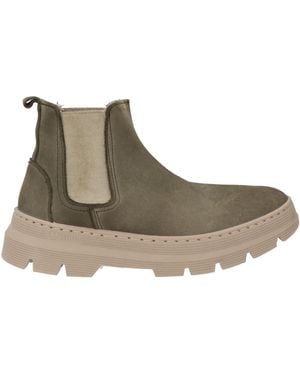 Natural World Military Ankle Boots Soft Leather - Brown