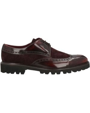 Fratelli Dark Lace-Up Shoes Leather - Brown