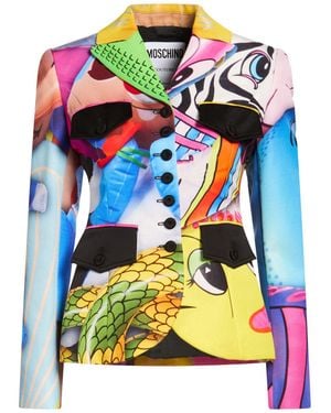 Moschino Blazer Cotton, Viscose - Blue