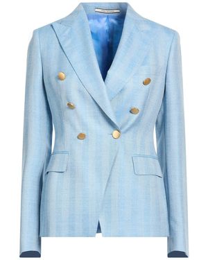 Tagliatore 0205 Blazer Virgin Wool, Silk, Linen - Blue