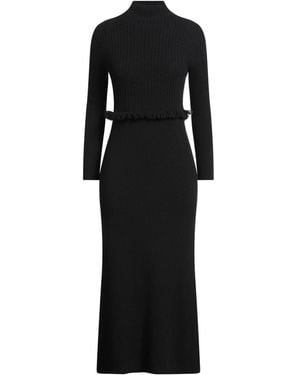 Agnona Midi Dress Cashmere - Black